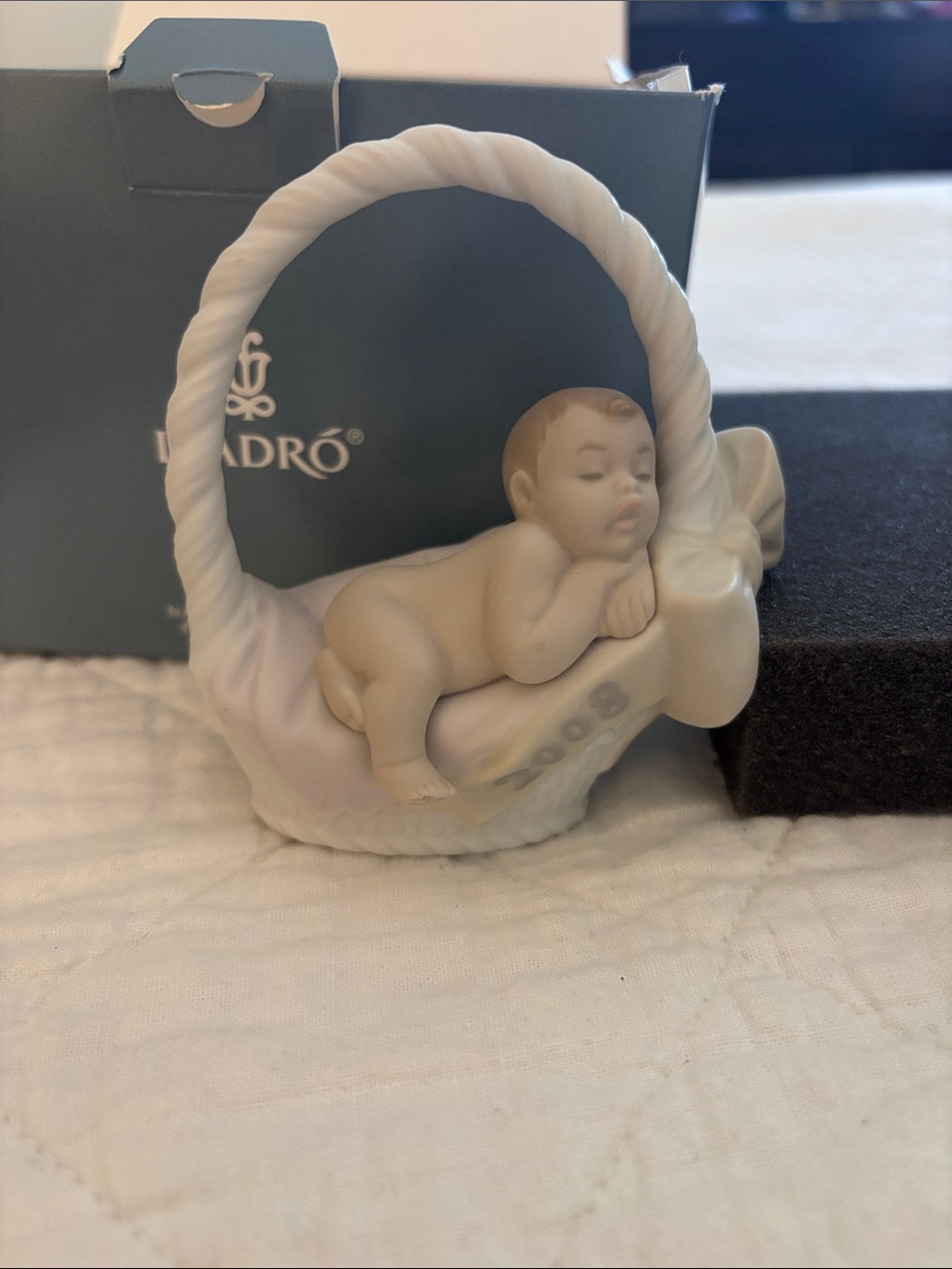Lladro porcelain Born in 2008 girl figurine, new in box with papers